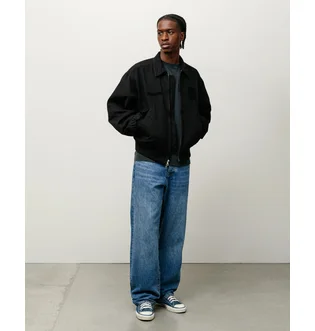 Бомбер чоловічий Stussy Flight Bomber Black 115837-0001