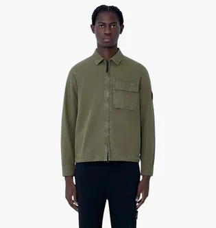 Сорочка чоловіча Stone Island 1200008 Old Effect Overshirt Olive L1S151200008-S00WN-V015G