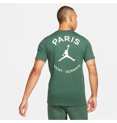 Футболка чоловіча Air Jordan Psg X Paris Saint-Germain Logo T-Shirt Green DB6514-333
