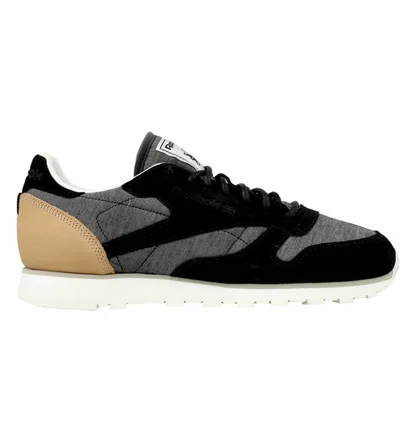 Кроссовки мужские Reebok Cl Leather Fleck Black/Grey AQ9723