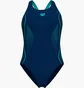 Купальник женский Arena Grid Swimsuit V Back Graphic Blue 010263-780
