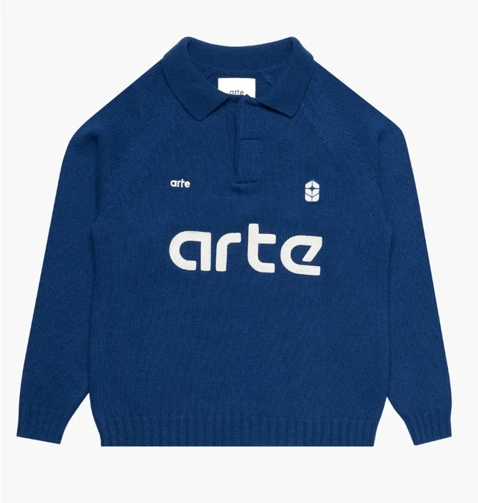 Поло мужское Arte Antwerp Football Blue AW24-154K