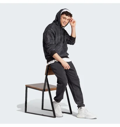 Худи мужское Adidas All Szn Garment-Wash Black IJ6929