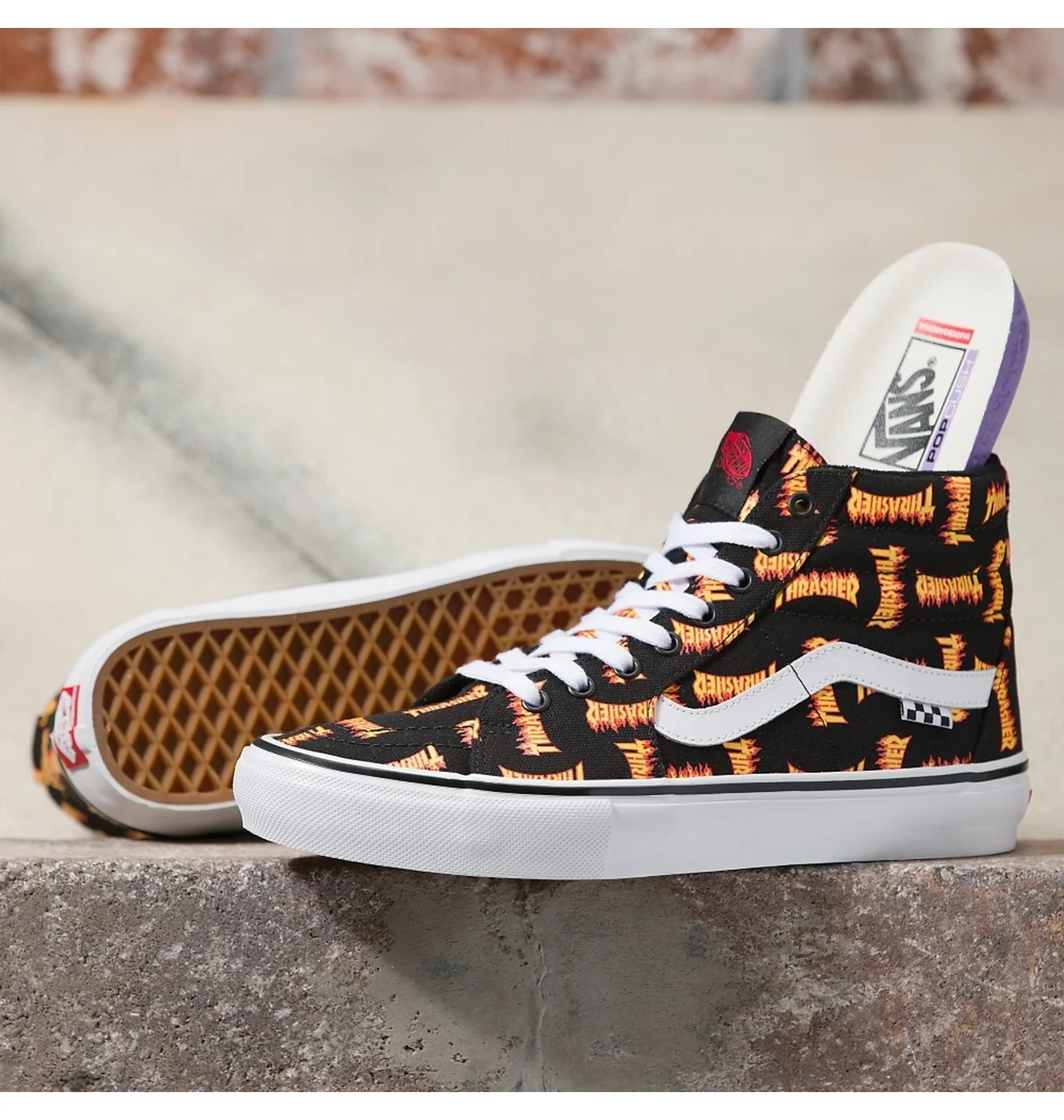 ᐉ Кроссовки мужские Vans X Thrasher Skate Sk8-Hi Shoe Black