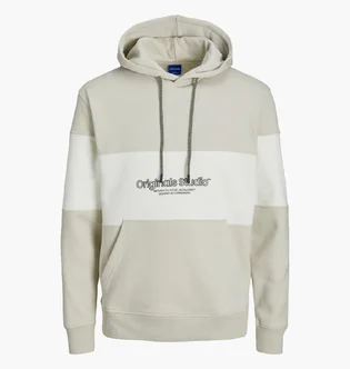Худі чоловіче Jack & Jones Jorlakewood Bf Ln Beige 12246802-MOONBEAM