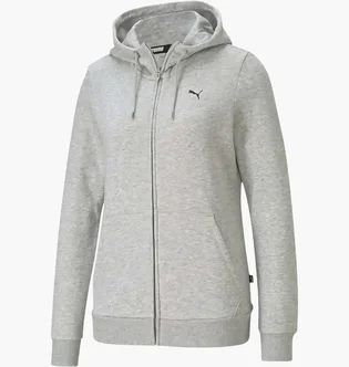 Толстовка жіноча Puma Essentials Full-Zip Hoodie Grey 586811-54