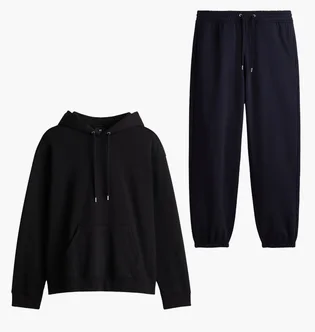Спортивный костюм мужской H&M Loose Fit Black 1099732001