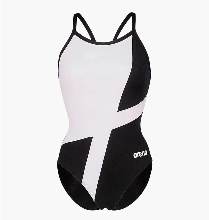 Купальник женский Arena Diamond Swimsuit Lightdrop Bac 42 Black/White 007757-510