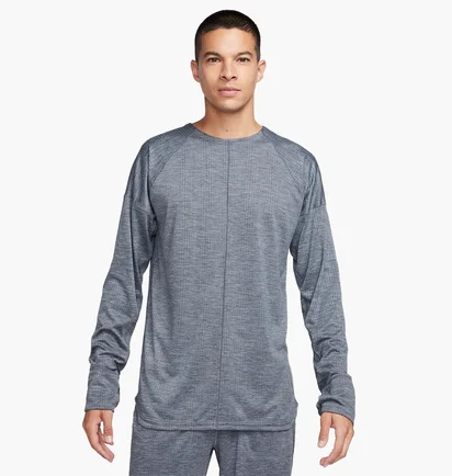 Лонгслів чоловічий Nike Yoga MenS Dri-Fit Crew Top Grey FB7775-065