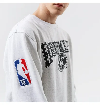 Свитшот мужской Nike Bkn M Nk Flc Crew Cts 75 Nba White DJ2795-051