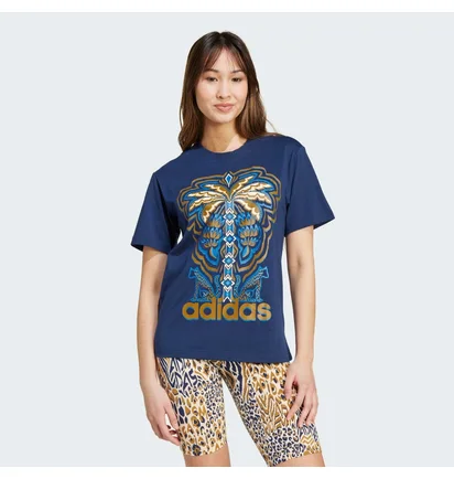 Футболка женская Adidas X Farm Rio Graphic T-Shirt Blue IV9758