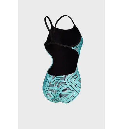 Купальник женский Arena Escape Swimsuit Challenge Back 44 Turquoise 007739-580