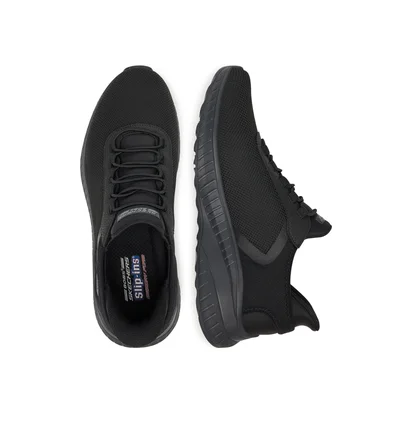 Кроссовки мужские Skechers Slip Ins Bobs Sport Squad Black 118303-BBK