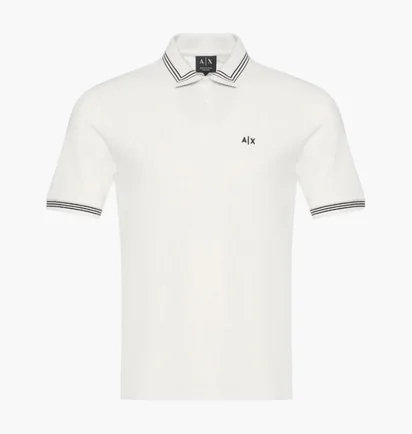 Поло мужское Armani Exchange Core Basics White XM002343-AF10366-U0009