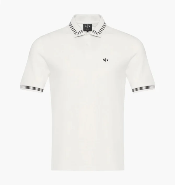 Поло мужское Armani Exchange Core Basics White XM002343-AF10366-U0009