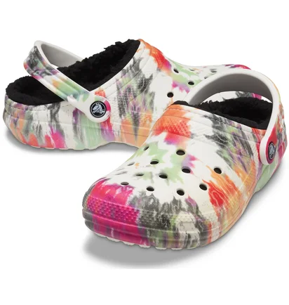 Тапочки унисекс CROCS Classic Lined Tie-Dye Clog Multi 206341-0C4