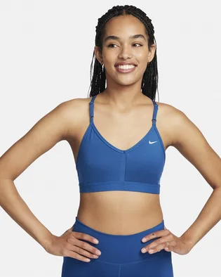 Топ жіночий Nike Padded V-Neck Sports Bra Blue CZ4456-477