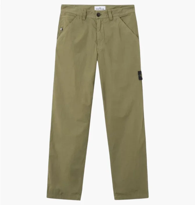 Штаны мужские Stone Island Mercerised Organic Cotton Ripstop Chino Pant Olive L1S153100008-S0298-V005G