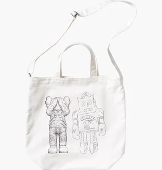 Сумка унісекс Uniqlo Kaws + Warhol Ut 2-Way White E473556-000
