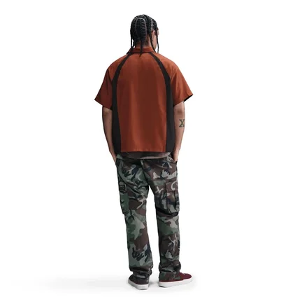 Рубашка унисекс Nike Sb Dri-Fit Woven Short-Sleeve Bowler Shirt Brown HJ2958-245