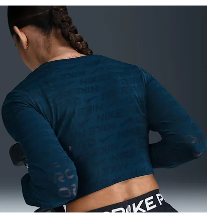Лонгслів жіночий Nike Pro Blue HJ4281-478