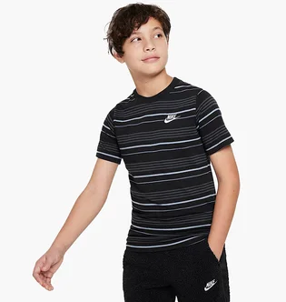 Футболка детская Nike Shirt K Nsw Tee Club Stripe Black FJ6348-011