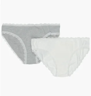 Трусики жіночі Manoukian Slips White/Grey (2 шт) 13890784-1