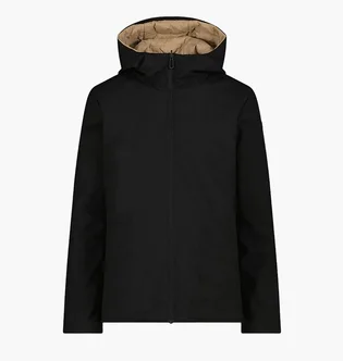 Куртка жіноча CMP Reverse Fix Hood Feel Black/Beige 35K3586-U901