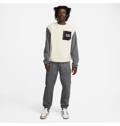 Свитшот мужской Nike Spu Tf Polar Fleece Crewneck Sweatshirt Grey/Beige Dq5104-206