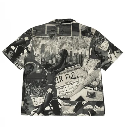 Рубашка мужская Air Jordan Essentials Printed Camp Tee Grey FV7311-133