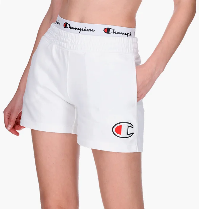 Шорты женские Champion Double Waistband Shorts White 112648-WW001-WTH