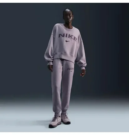 Світшот жіночий Nike W Nsw Phnx Flc Oos Logo Crew Violet FV7674-226