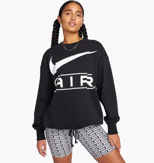 Світшот жіночий Nike Nsw Air Oos Flc Crew Black FN1897-010