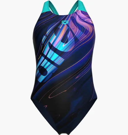 Купальник женский Arena Flow Swimsuit V Back Lb Multi 008935-790