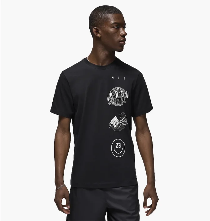 Футболка мужская Air Jordan Brand Logo Stack Black FN6027-010
