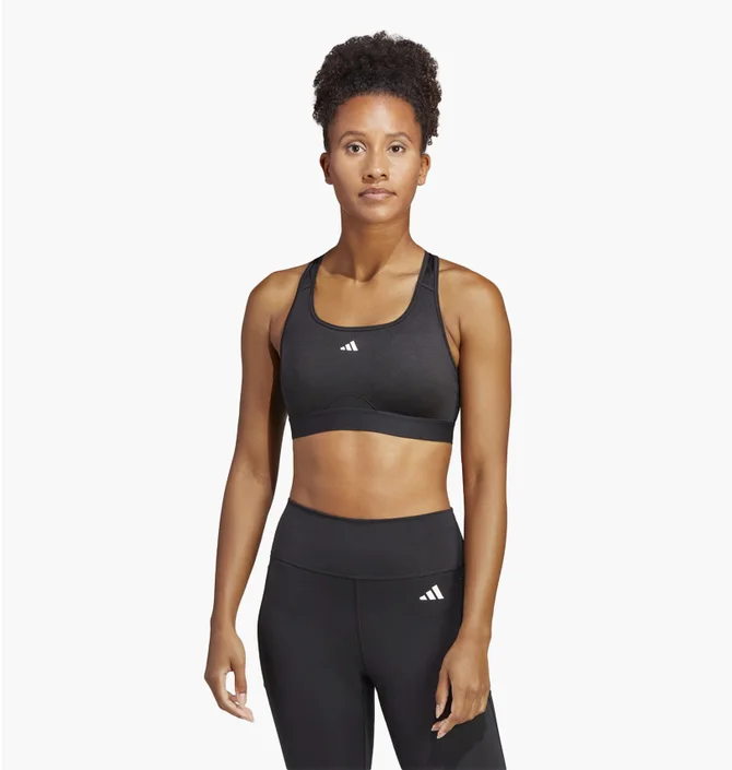 Топ женский Adidas Powerreact Training Medium-Support Bra Black HS7448