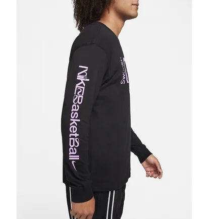 Лонгслив мужской Nike Max90 Long-Sleeve Basketball T-Shirt Black FN0819-010