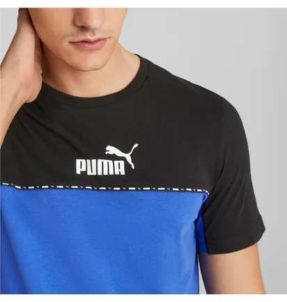 Футболка мужская Puma Essentials Block Tape Blue/Black 673341-92