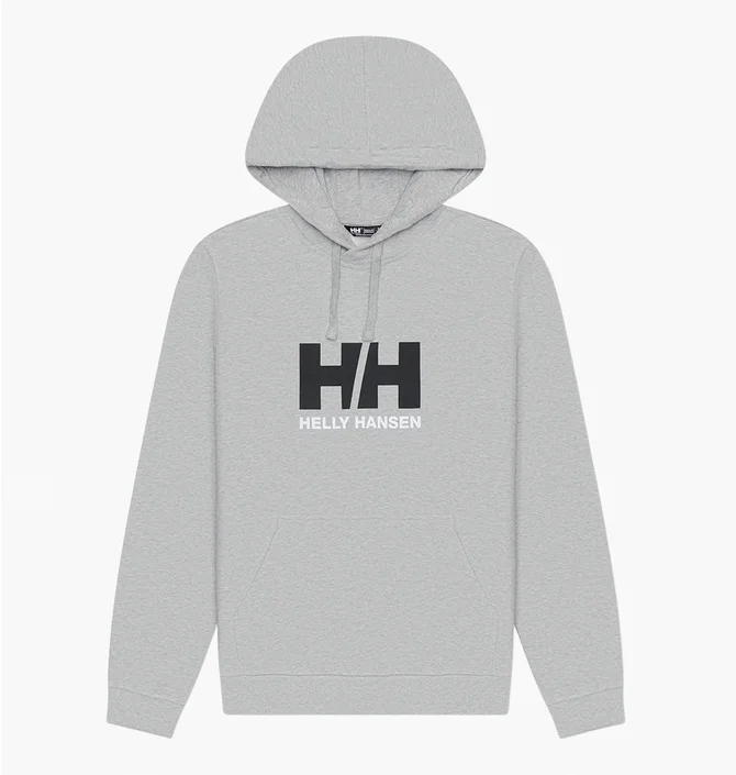 Худи мужское Helly Hansen Hh Logo Grey 54582-949