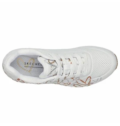 Кросівки жіночі Skechers Uno Metalic Love White 155523-WTGD