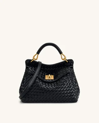 Сумка жіноча JW PEI Lucia Classic Top Handle Woven Bag Black BB2024BG108654JWP