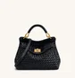 Сумка жіноча JW PEI Lucia Classic Top Handle Woven Bag Black BB2024BG108654JWP