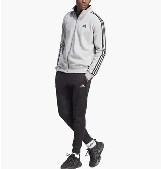 Спортивный костюм мужской Adidas Kit Sportswear M 3S Fl Tt Ts White/Black IA3073