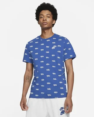 Футболка мужская Nike M Nsw Tee Printed Club Lbr Blue DA0514-480