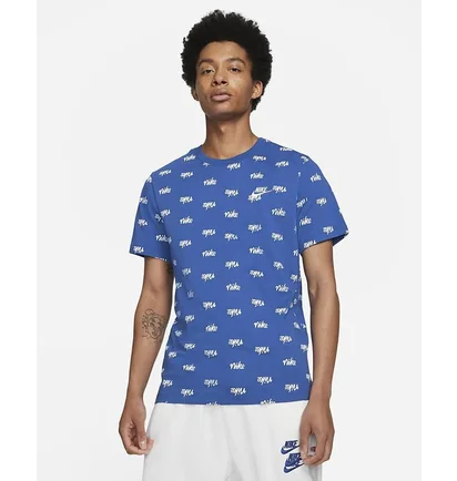 Футболка мужская Nike M Nsw Tee Printed Club Lbr Blue DA0514-480