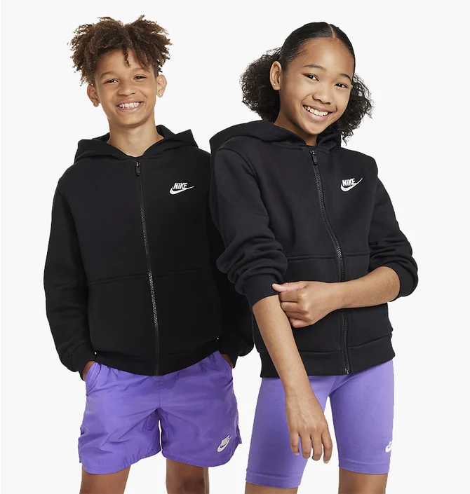 Толстовка детская Nike Nsw Club Flc Fz Black FD3004-010
