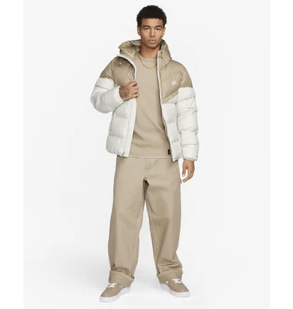 Пуховик чоловічий Nike Sf Wr Pl-Fld Hd Jkt Beige/White FB8185-247