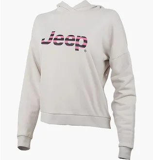 Худи мужское Jeep Hooded Cropped Sweatshirt Striped Print Beige O102609-J863