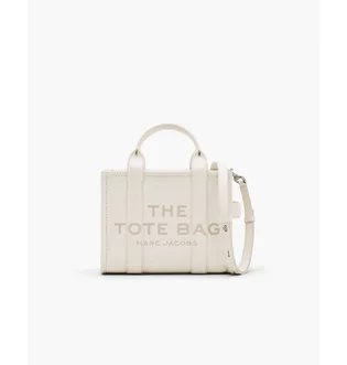 Сумка женская Marc Jacobs The Leather Small Tote Bag Beige H009L01SP21-COTTON-SILVER-64209