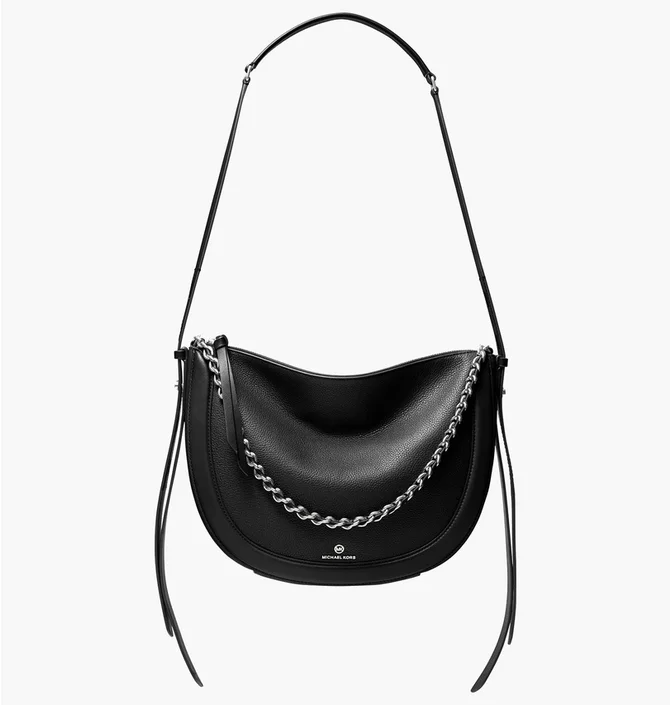 Сумка жіноча Michael Kors Jagger Large Pebbled Leather Messenger Bag Black 30S0S1JM9L-BLACK-8431
